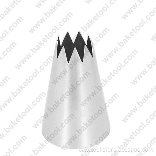 Stainless steel304 Large Cake Decorating Open Star Nozzle #362